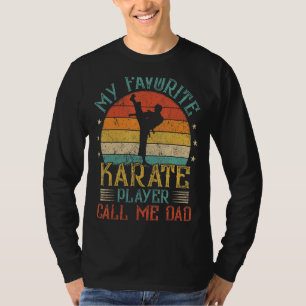 Mens Vintage My Favorite Karate Player Call Me Dad T-Shirt