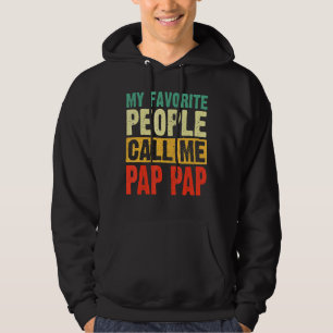 Mens Vintage My Favorite People Call Me Pap Pap Fa Hoodie