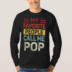 Mens Vintage My Favorite People Call Me Pop Dad Li T-Shirt