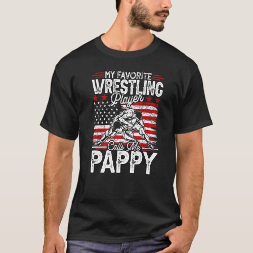 Mens Vintage My Favorite Wrestling Player Calls Me T_Shirt