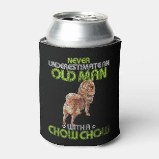 Mens Vintage Never Underestimate An Old Man With A Can Cooler