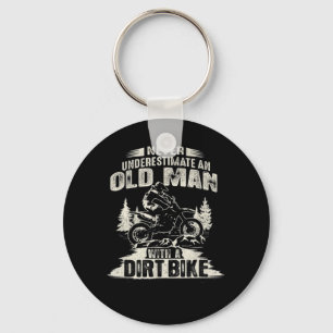 Mens Vintage Never Underestimate an Old Man with a Keychain