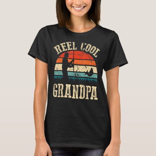 Mens Vintage Reel Cool Grandpa Fish Fishing Father T_Shirt