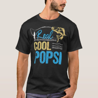 Mens Vintage Reel Cool Popsi Fishing Daddy Grandpa T-Shirt