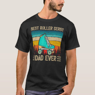 Mens  Vintage Retro Best Roller Derby Dad Ever Fat T-Shirt