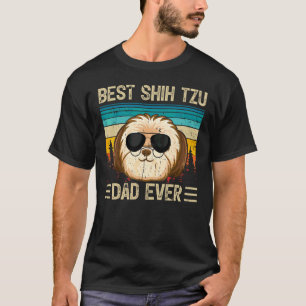Mens Vintage Retro Best Shih Tzu Dad Ever Father' T-Shirt