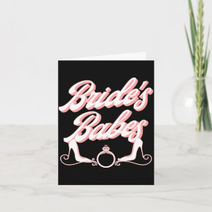 Mens vintage retro bride's babes bachelorette card