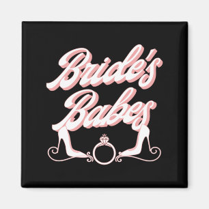Mens Vintage Retro Brides Babes Bachelorette Party Magnet