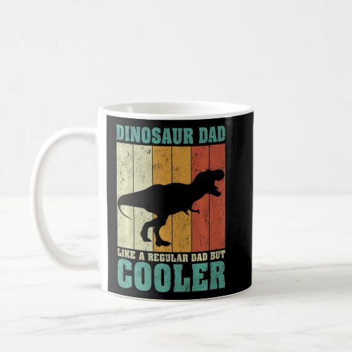 Mens Vintage Retro Dinosaur Dad Like A Regular Dad Coffee Mug