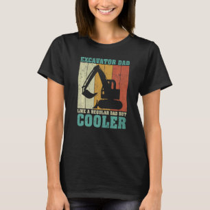 Mens Vintage Retro Excavator Dad Like A Regular Da T-Shirt