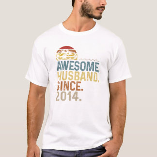 Mens Vintage Rings Wedding Anniversary Awesome Hus T-Shirt