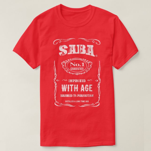 Mens Vintage Saba Hebrew Jewish Grandfather  T-Shirt (Design Front)