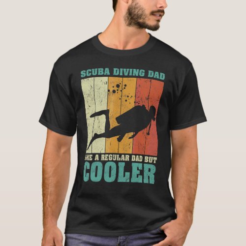 Mens Vintage Scuba Diving Dad Like A Regular Dad F T_Shirt