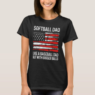 Mens Vintage Softball Dad Like A Baseball Dad US F T-Shirt