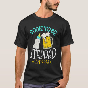 Mens Vintage Soon To Be Stepdad 2023 Pregnancy D T-Shirt