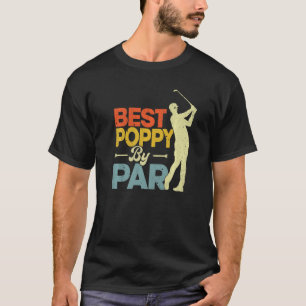 Mens Vintage Style Best Poppy By Par Golf Fathers T-Shirt