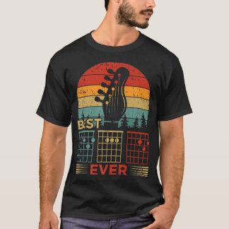 Mens Vintage Style Guitar Chord Best Guitar Dad Ev T-Shirt