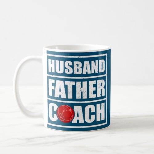 Mens Vintage Style Husband Father Bocce Coach Coffee Mug