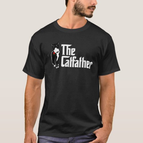 Mens Vintage The Catfather Funny Cat Lover Gifts T_Shirt