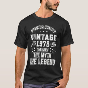 Mens Vintage The Man Myth Legend 1978 44th Birthda T-Shirt