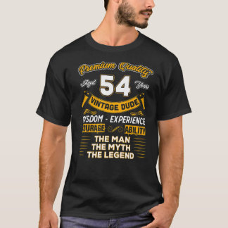Mens Vintage The Man Myth Legend 54 Birthday For 5 T-Shirt