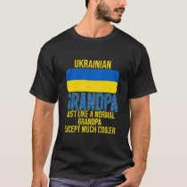 Mens Vintage Ukrainian Grandpa Ukraine Flag for T-Shirt