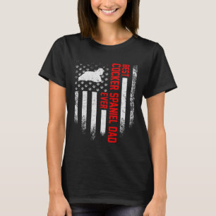 Mens Vintage Usa American Flag Best Cocker Spaniel T-Shirt