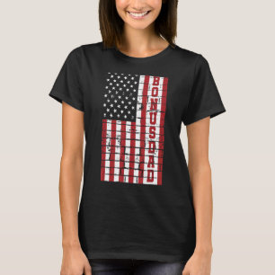 Mens Vintage Usa American Flag Bonus Dad For Fath T-Shirt