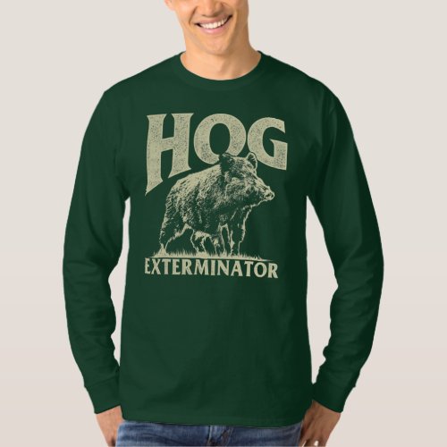 Mens Vintage Wild Pig Hunt Hunting Hog T_Shirt