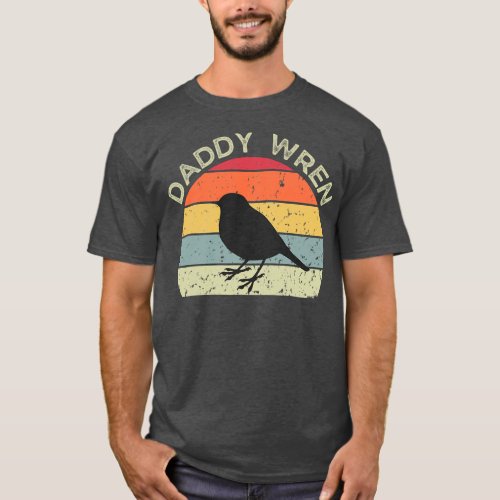 Mens Vintage Wren Bird Birding Retro Lover T_Shirt