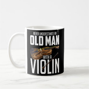 Mens Violinist Never Underestimate An Old Man Wit Coffee Mug