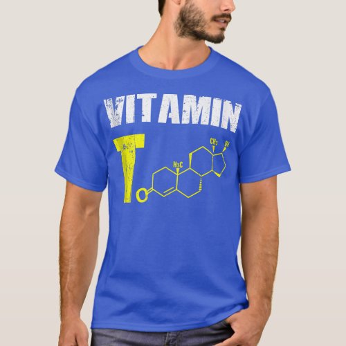 Mens Vitamin T Testosteron Bodybuilding Gym Fitnes T_Shirt