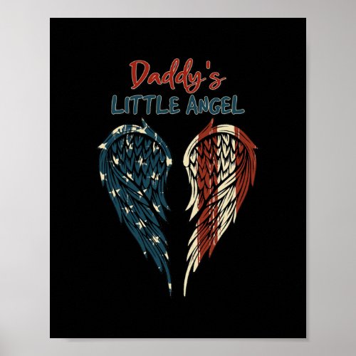 Mens Vn41 Daddys Little Angel Father Memory 4th Poster