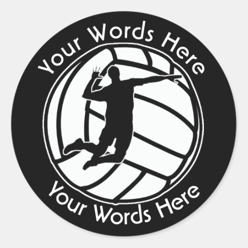 Mens Volleyball Custom Sticker