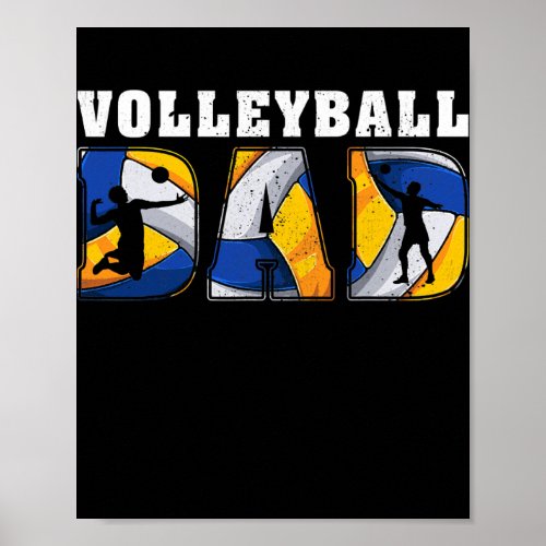 Mens Volleyball Lover Funny Vintage Volleyball Poster