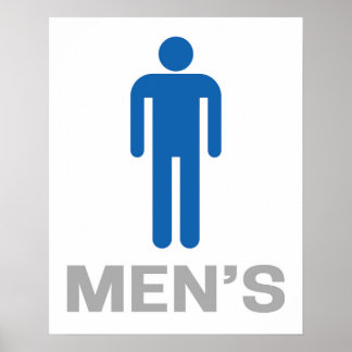 Mens Bathroom Posters | Zazzle