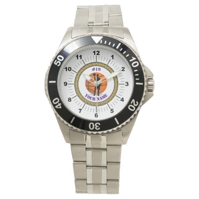 Men's Watch Custom Basketball - Add name/Number (Front)