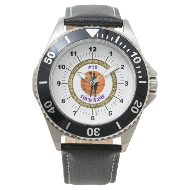 Men's Watch Custom Basketball - Add name/Number (Front)