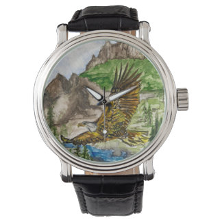 Men's Watch with Eagle Original Artwork