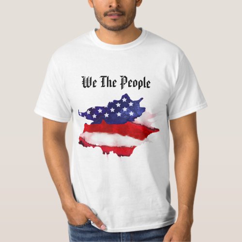  Mens We The People American Flag Watercolor T_Shirt