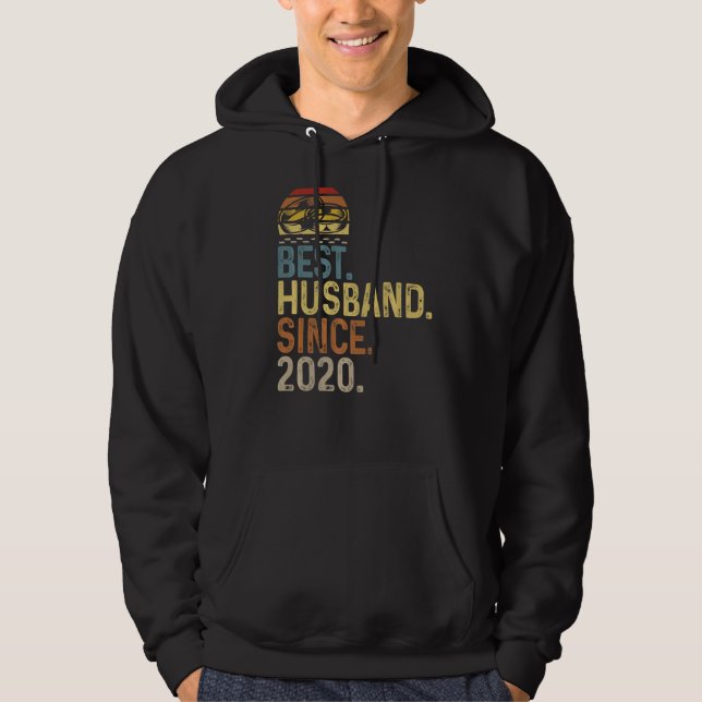 Mens Wedding Anniversary Design Best Husband Since Hoodie (Front)