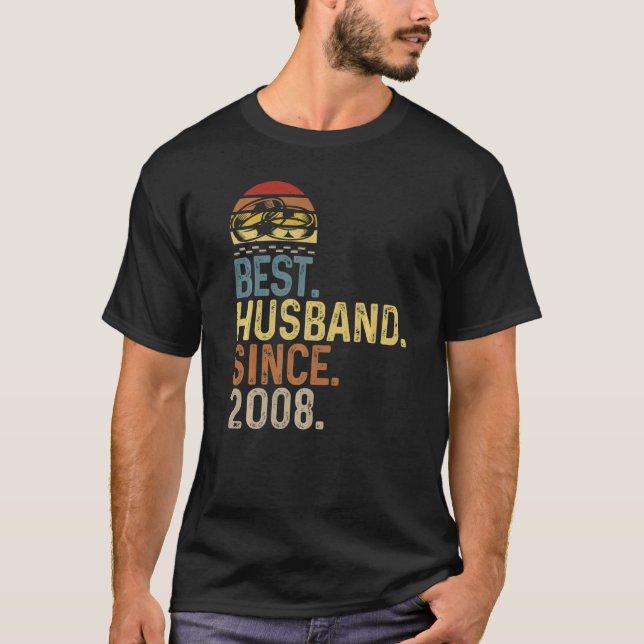 Mens Wedding Anniversary Design Best Husband Since T-Shirt (Front)