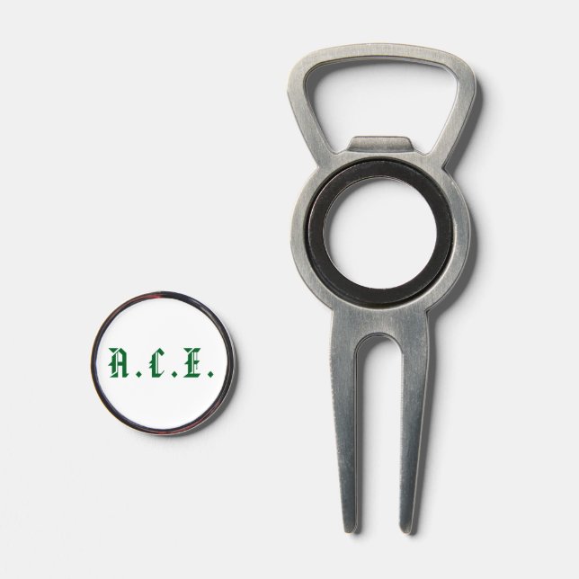 Mens Weekend Match Play Golf Dad Old English Divot Tool (Front (Open))