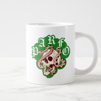Mens Weekend Scramble Badass Skull Snake Gothic Giant Coffee Mug