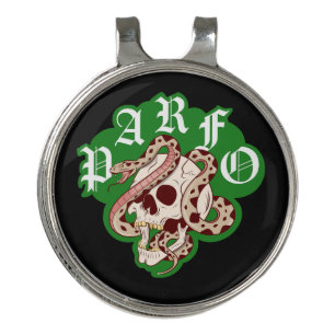 Mens Weekly League Gothic Snake And Skull Golf Hat Clip