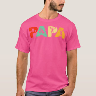 Mens Weight Lifter Dad Retro Papa Weight Lifting G T-Shirt