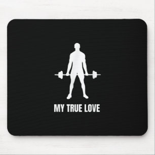 Mens Weightlifter Barbell Training Workout Outfit Mouse Pad
