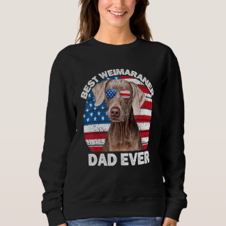 Mens Weimaraner Dad American Flag Weim Weimaraner Sweatshirt