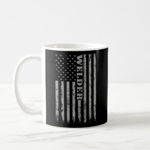 Mens Welders Vintage American Flag Welder Mig Gift Coffee Mug