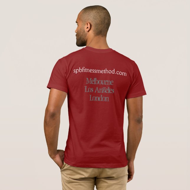 Mens #WellnessWarrior Red Basic Tee (Back Full)